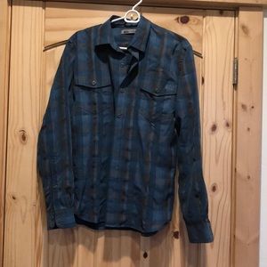 REI long sleeve plaid shirt